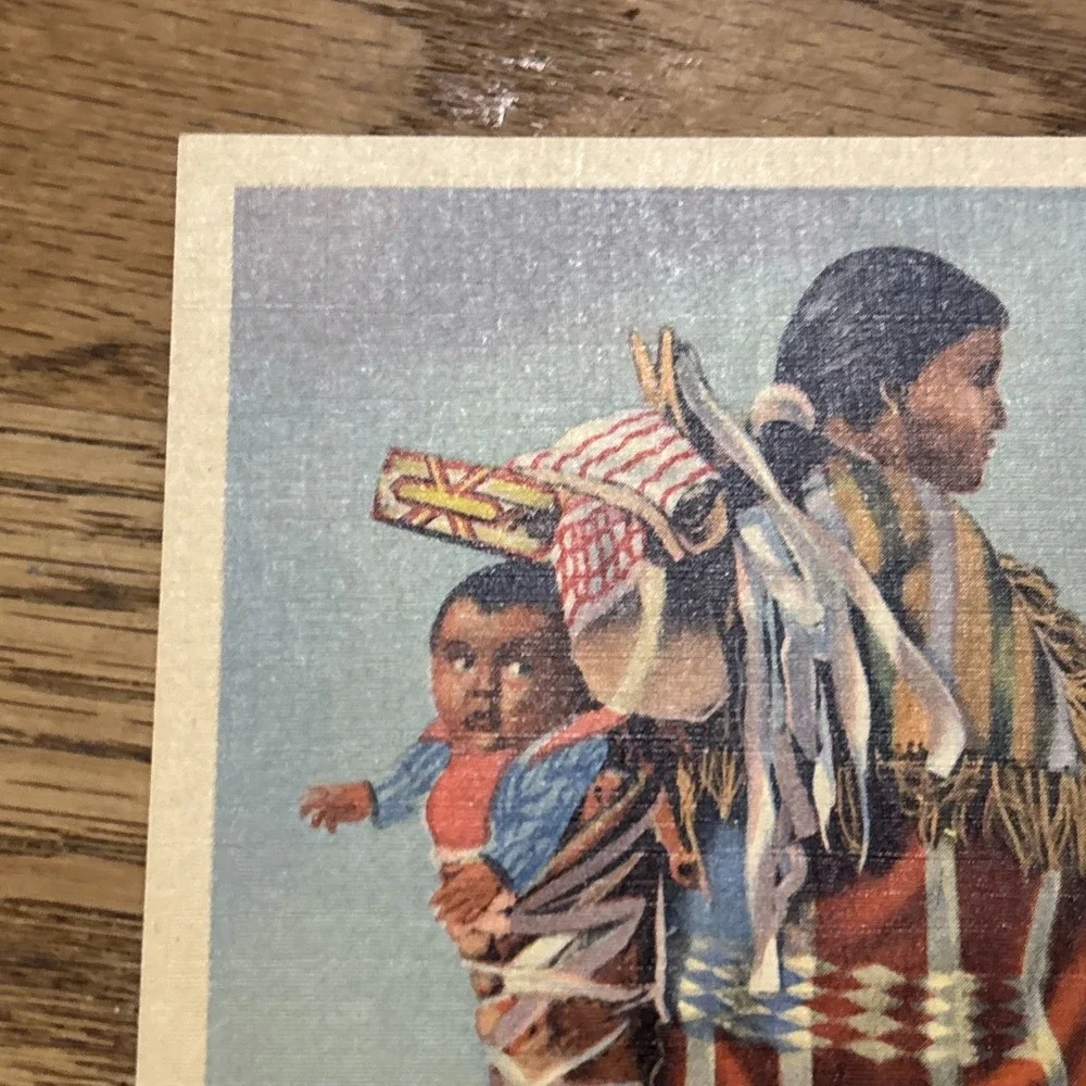 Fred Harvey Postcard Navajo Indian Mother & Papoose - circa 1920s H-1953